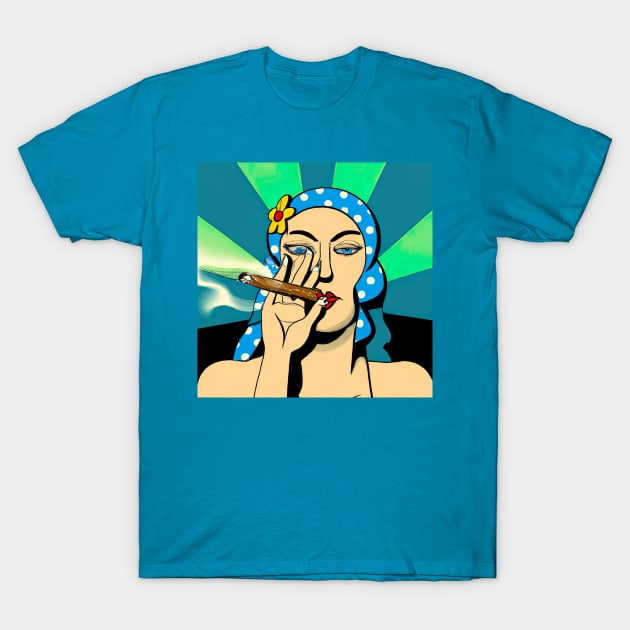 Freedom cigar - smoking lady T-Shirt by KFX Productions